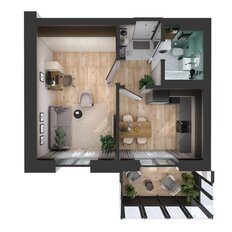 Квартира 38,8 м², 1-комнатная - изображение 4