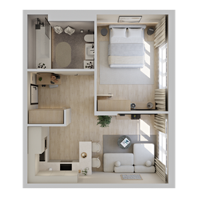 Квартира 42,8 м², 1-комнатная - изображение 2