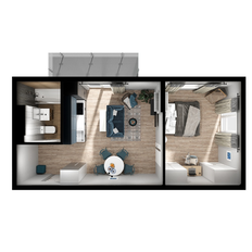 Квартира 43,6 м², 1-комнатная - изображение 2