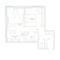 Квартира 52,2 м², 2-комнатная - изображение 2