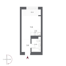 Квартира 26,7 м², студия - изображение 2
