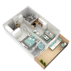 Квартира 44,2 м², 1-комнатная - изображение 5
