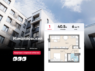 Квартира 40,5 м², 1-комнатная - изображение 1