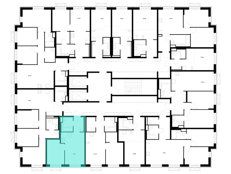 34,5 м², квартира-студия 6 100 000 ₽ - изображение 107