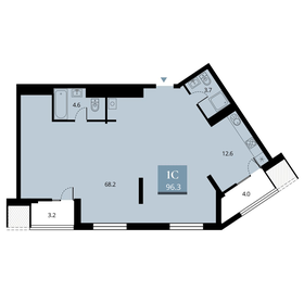 Квартира 96,3 м², 3-комнатная - изображение 1