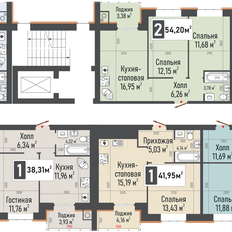 Квартира 52,5 м², 2-комнатная - изображение 2
