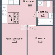 Квартира 41,2 м², 1-комнатная - изображение 2