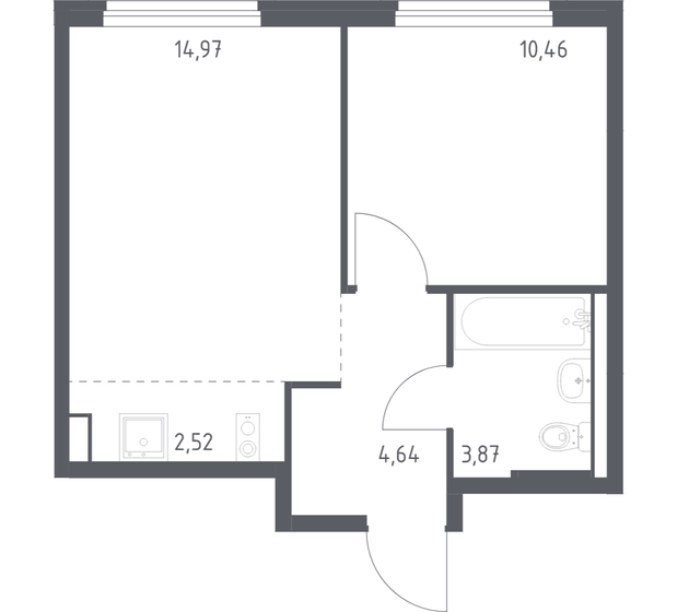 55,8 м², 2-комнатная квартира 10 500 000 ₽ - изображение 94