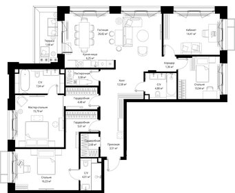 Квартира 141,7 м², 4-комнатная - изображение 2