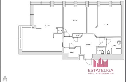 Квартира 93,4 м², 3-комнатная - изображение 1