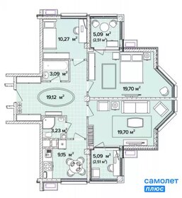 Квартира 91,1 м², 3-комнатная - изображение 1