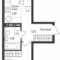 Квартира 44,5 м², 2-комнатная - изображение 2