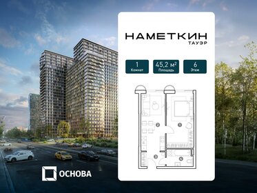 Квартира 45,2 м², 1-комнатные - изображение 1