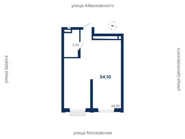 Квартира 54,1 м², 1-комнатная - изображение 1