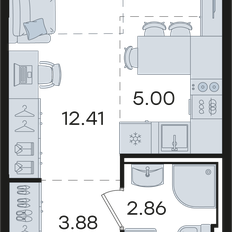 Квартира 24,2 м², студия - изображение 3