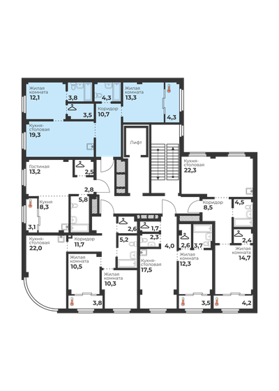 62,7 м², 2-комнатная квартира 11 844 030 ₽ - изображение 8