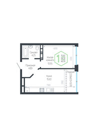 Квартира 40,9 м², 1-комнатная - изображение 1