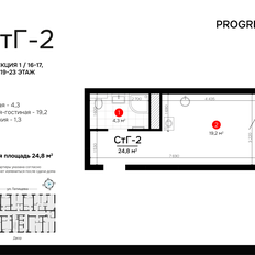 Квартира 24,8 м², студия - изображение 3