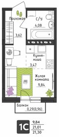 Квартира 21,3 м², студия - изображение 1