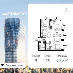 Квартира 86,8 м², 3-комнатная - изображение 1