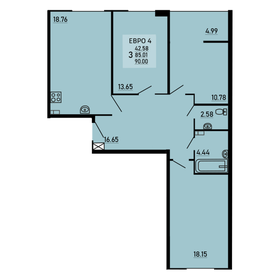 Квартира 89,8 м², 3-комнатная - изображение 1