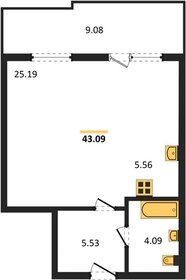 Квартира 43 м², 1-комнатная - изображение 1