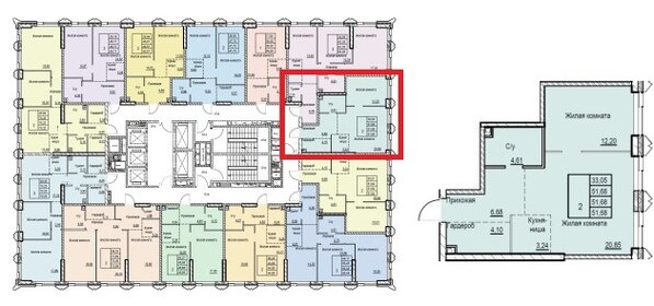 Квартира 52 м², 2-комнатная - изображение 1