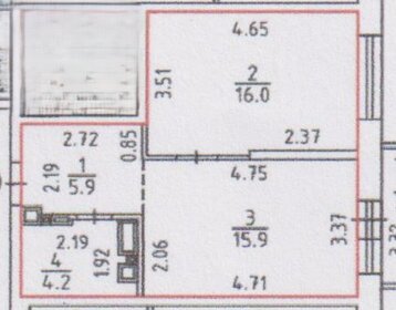 Квартира 42 м², 1-комнатная - изображение 1