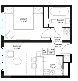 Квартира 36,4 м², 1-комнатная - изображение 1