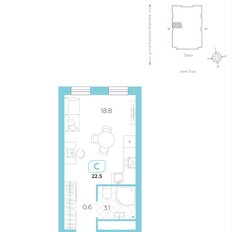 Квартира 22,5 м², студия - изображение 3