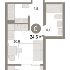 Квартира 24,6 м², студия - изображение 3