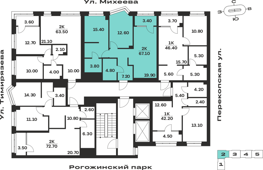 67,6 м², 2-комнатная квартира 10 596 300 ₽ - изображение 32