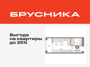 Квартира 21,1 м², студия - изображение 1