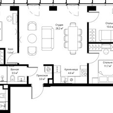 Квартира 83,9 м², 3-комнатная - изображение 3