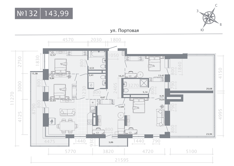 152,1 м², 4-комнатная квартира 48 274 024 ₽ - изображение 8