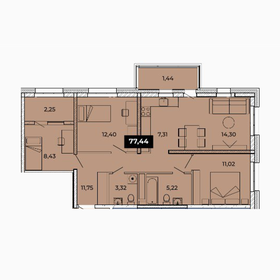 Квартира 77,4 м², 4-комнатная - изображение 1