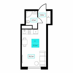 Квартира 23,3 м², студия - изображение 1