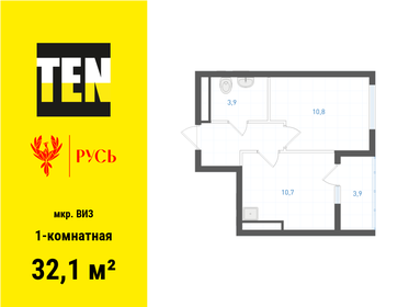 Квартира 32,1 м², 1-комнатная - изображение 1