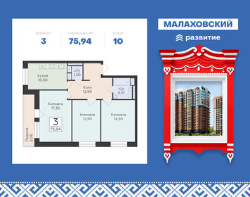 Квартира 75,9 м², 3-комнатная - изображение 1