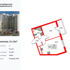Квартира 31,2 м², 1-комнатная - изображение 2