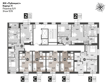 Квартира 43,6 м², 2-комнатная - изображение 2