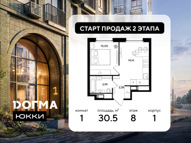 Квартира 30,5 м², 1-комнатная - изображение 1