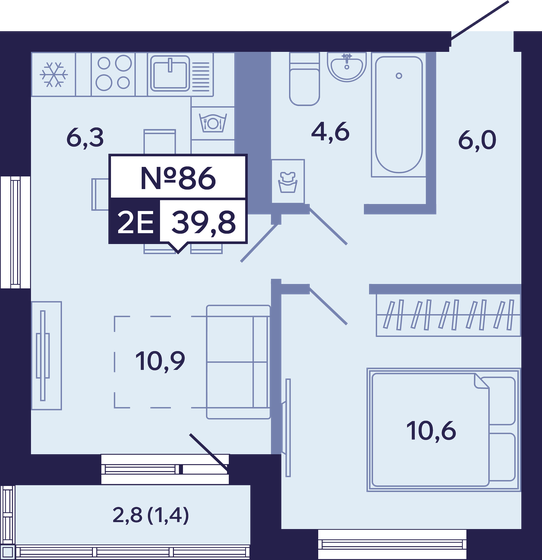 70 м², 4-комнатная квартира 6 950 000 ₽ - изображение 94