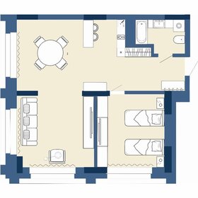 Квартира 56,3 м², 2-комнатные - изображение 1