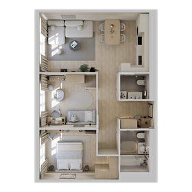 Квартира 64 м², 2-комнатная - изображение 2