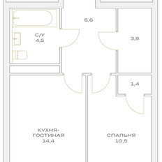 Квартира 41,2 м², 1-комнатная - изображение 3
