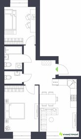 Квартира 56,4 м², 2-комнатная - изображение 1