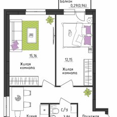 Квартира 47,5 м², 2-комнатная - изображение 2