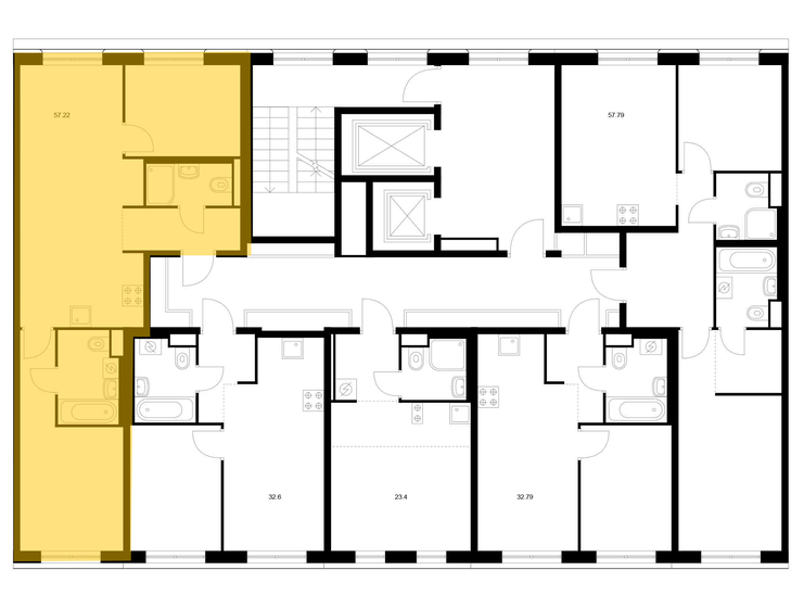 45,7 м², 2-комнатная квартира 7 700 000 ₽ - изображение 96