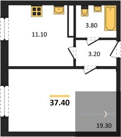 Квартира 37,4 м², 1-комнатная - изображение 1